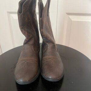 Dream Pairs Boys Cowboy Boots Size 3 – Western Pull-On Boots with Elastic Back